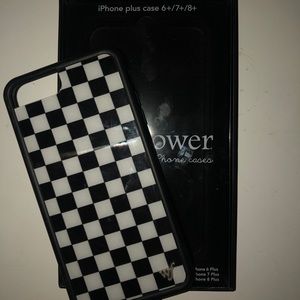 Wild flower iPhone + Checkered case